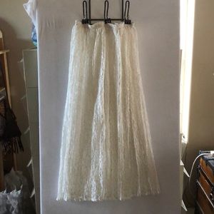 Express white lace skirt